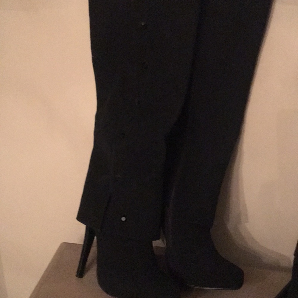 Faux suede boots